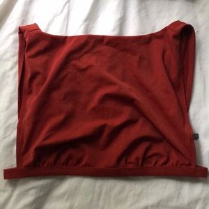 NWOT AERIE REAL soft swim high neck crop swim top